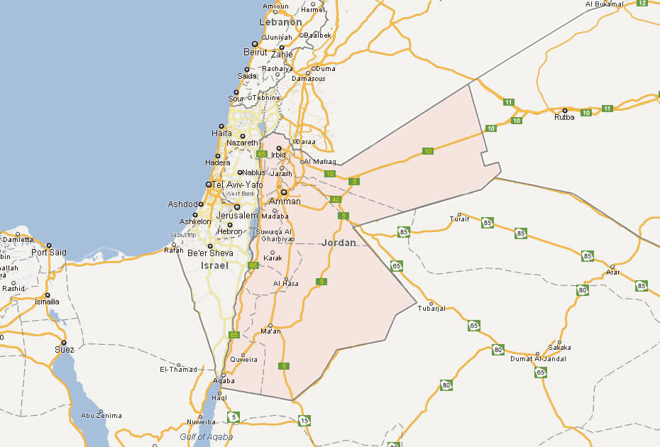 Jordan Map Jordan